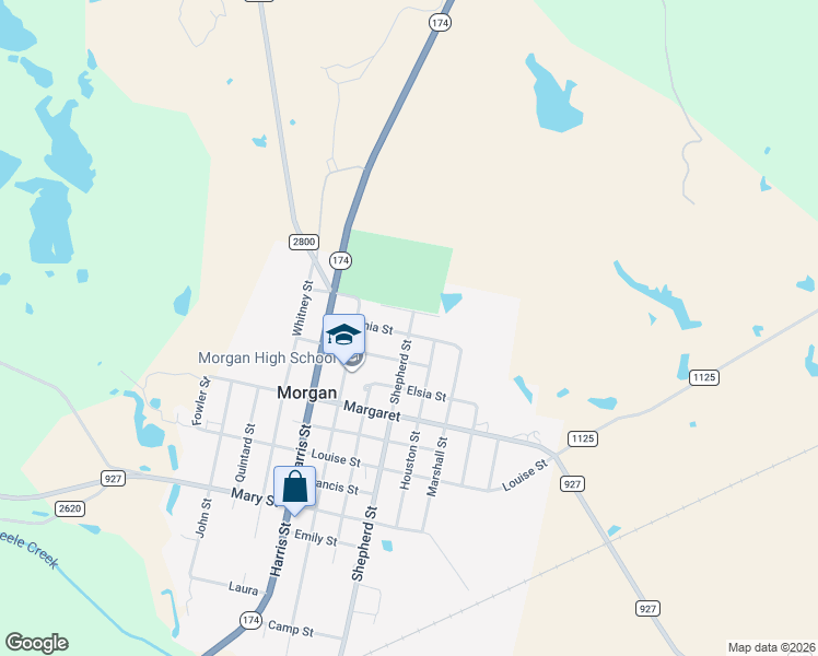 map of restaurants, bars, coffee shops, grocery stores, and more near 805 Virginia in Morgan