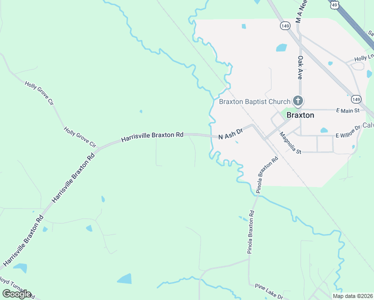 map of restaurants, bars, coffee shops, grocery stores, and more near 150 Tullos Road in Braxton