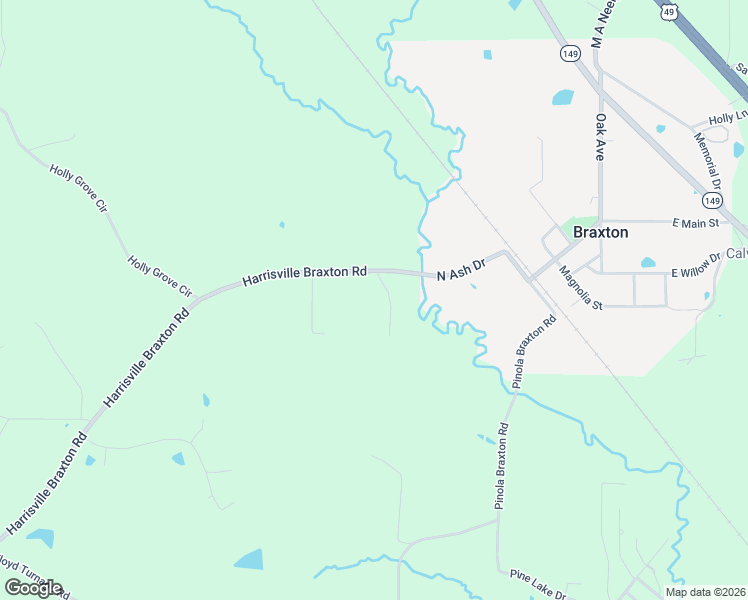 map of restaurants, bars, coffee shops, grocery stores, and more near 150 Tullos Road in Braxton