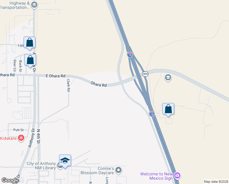 map of restaurants, bars, coffee shops, grocery stores, and more near 568 West Frontage Road in Anthony