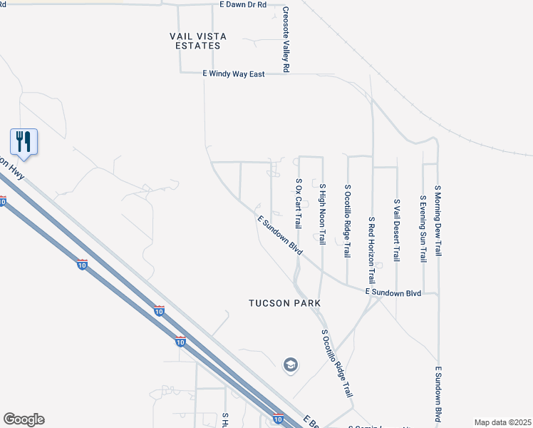 map of restaurants, bars, coffee shops, grocery stores, and more near 12700 Painted Pony Trail in Vail