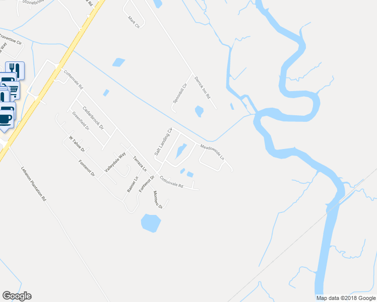 map of restaurants, bars, coffee shops, grocery stores, and more near 178 Salt Landing Circle in Savannah