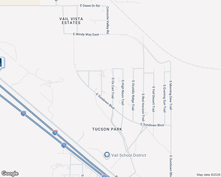 map of restaurants, bars, coffee shops, grocery stores, and more near 12660 South Ox Cart Trail in Vail