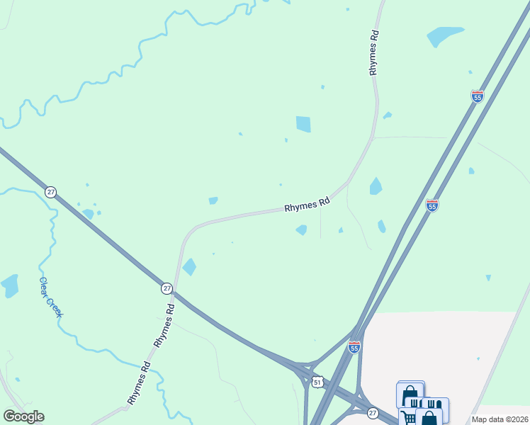 map of restaurants, bars, coffee shops, grocery stores, and more near 2077 Rhymes Road in Crystal Springs