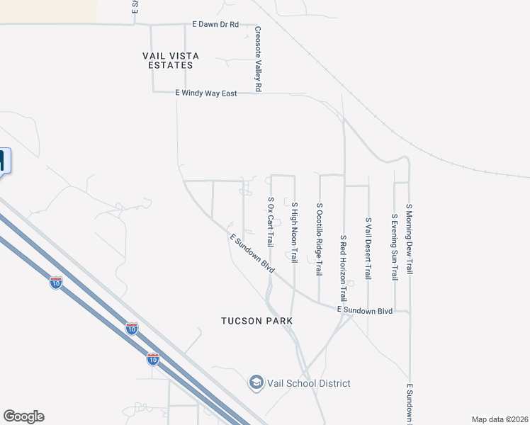 map of restaurants, bars, coffee shops, grocery stores, and more near 12660 South Ox Cart Trail in Vail