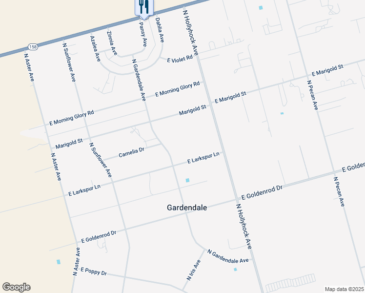 map of restaurants, bars, coffee shops, grocery stores, and more near 4435 East Larkspur Lane in Gardendale