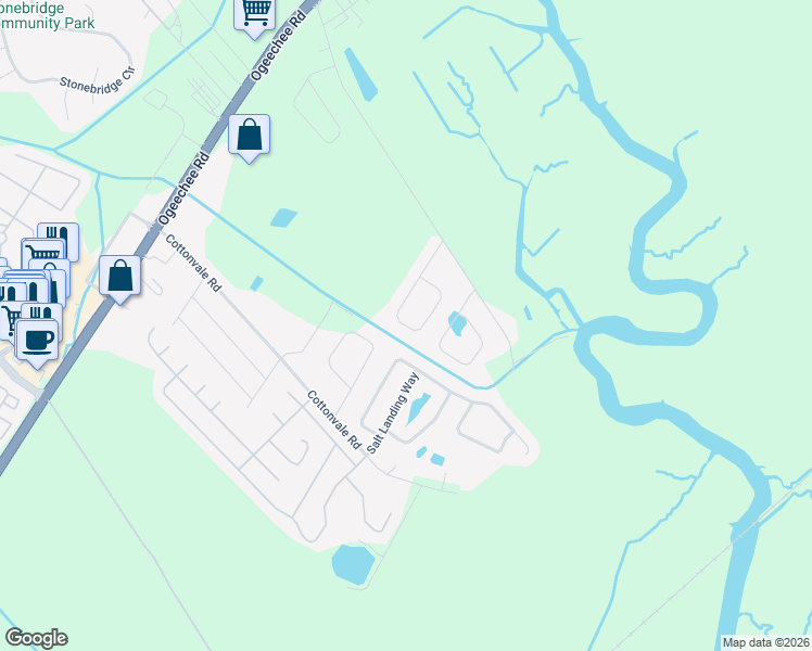 map of restaurants, bars, coffee shops, grocery stores, and more near 159 Spoonbill Circle in Savannah
