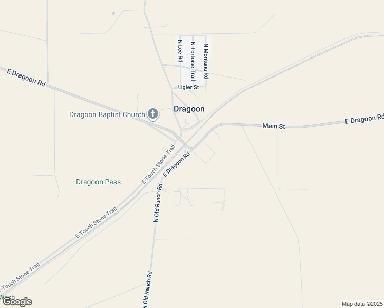map of restaurants, bars, coffee shops, grocery stores, and more near 1835 North Old Ranch Road in Dragoon