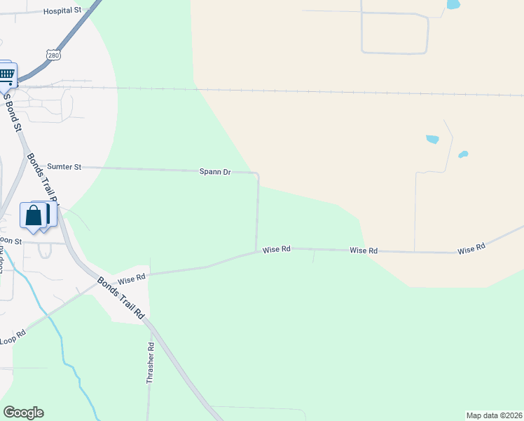 map of restaurants, bars, coffee shops, grocery stores, and more near 154 Spann Drive in Plains