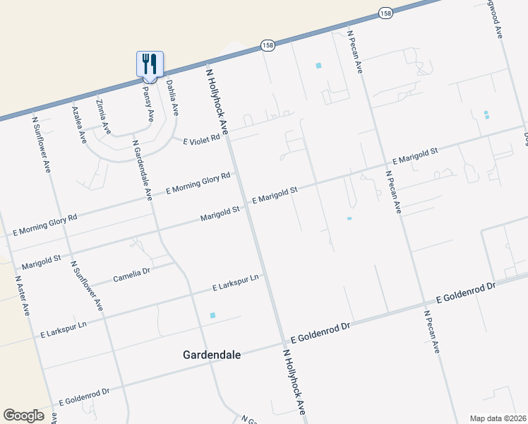 map of restaurants, bars, coffee shops, grocery stores, and more near 16396 North Hollyhock Avenue in Gardendale