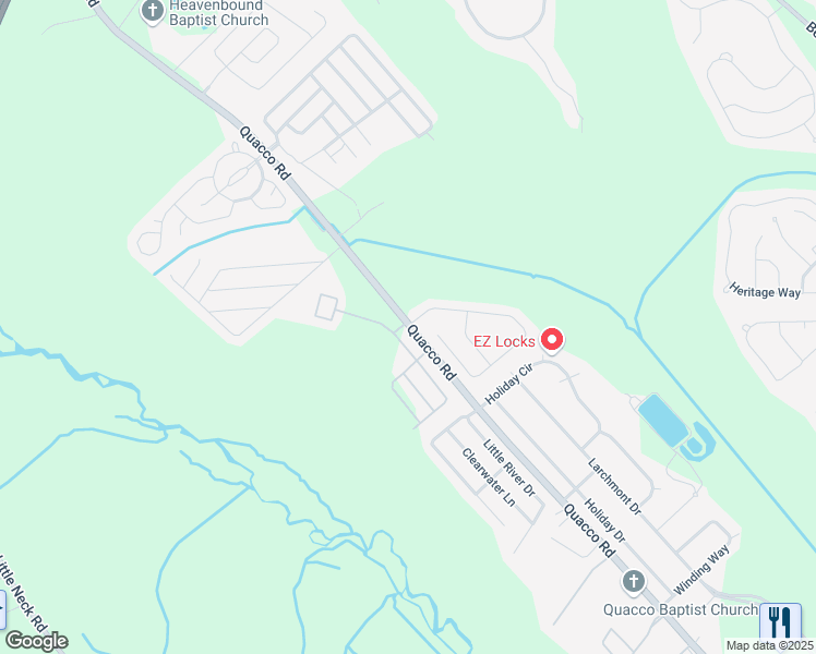 map of restaurants, bars, coffee shops, grocery stores, and more near Quacco Rd & Laurelwood Dr in Savannah