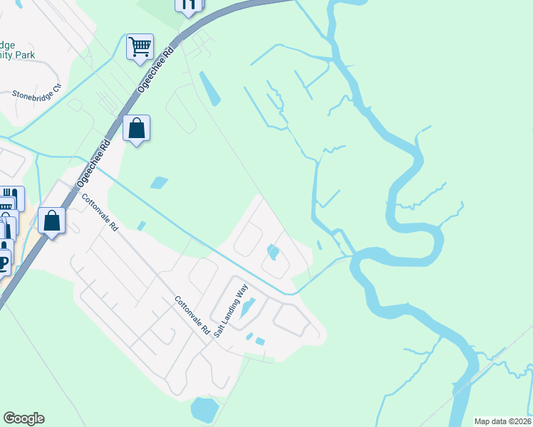 map of restaurants, bars, coffee shops, grocery stores, and more near 529 Derrick Inn Road in Savannah