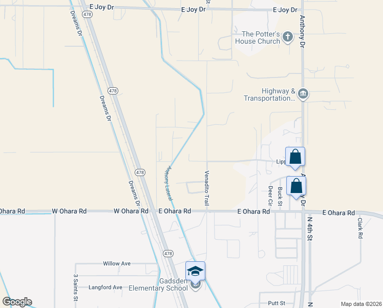 map of restaurants, bars, coffee shops, grocery stores, and more near 275 Lipps Road in Anthony