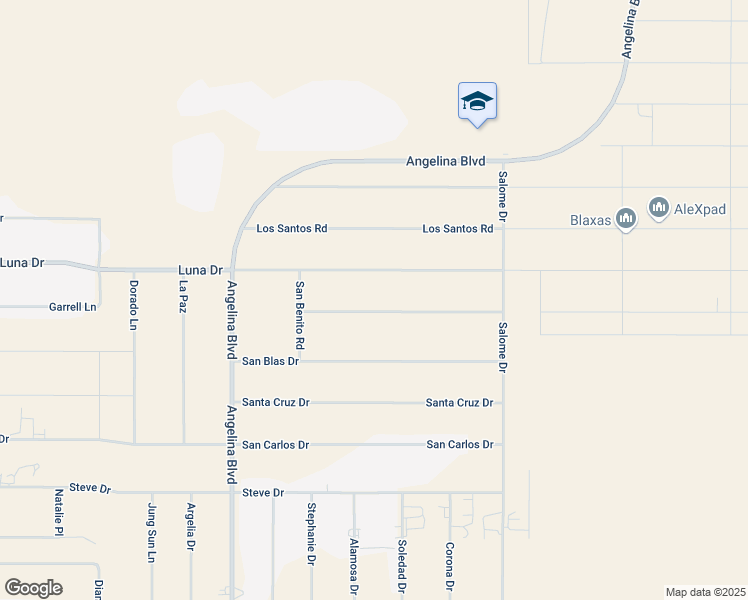 map of restaurants, bars, coffee shops, grocery stores, and more near Luna Drive in Chaparral