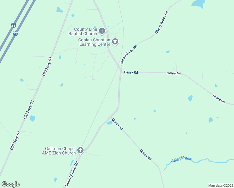 map of restaurants, bars, coffee shops, grocery stores, and more near 2195 County Line Road in Crystal Springs