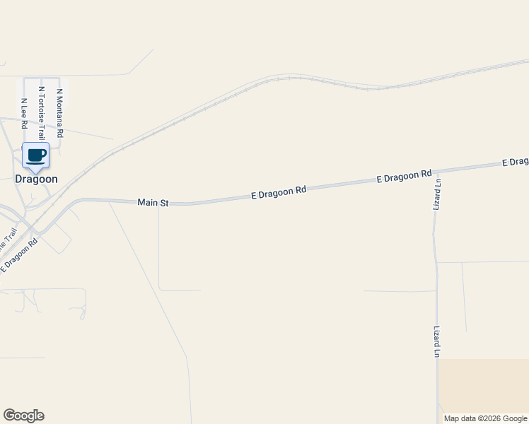 map of restaurants, bars, coffee shops, grocery stores, and more near East Dragoon Road in Dragoon