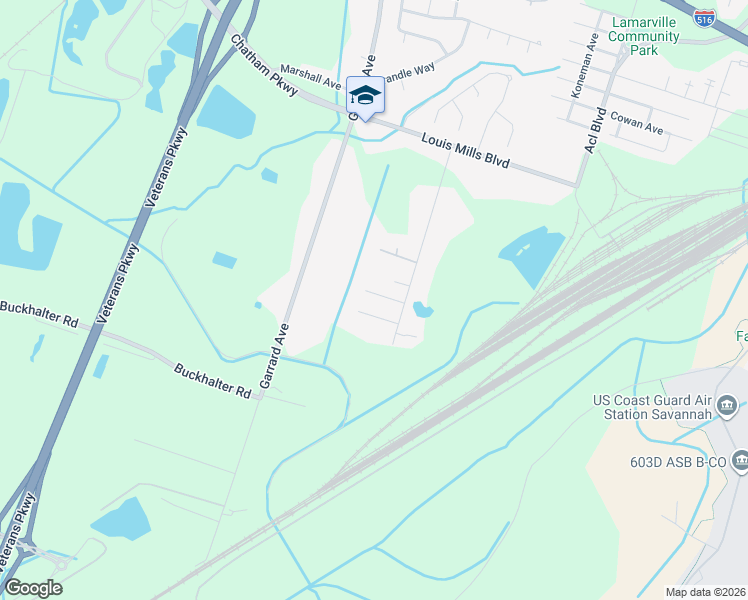 map of restaurants, bars, coffee shops, grocery stores, and more near 5805 Beverly Street in Savannah