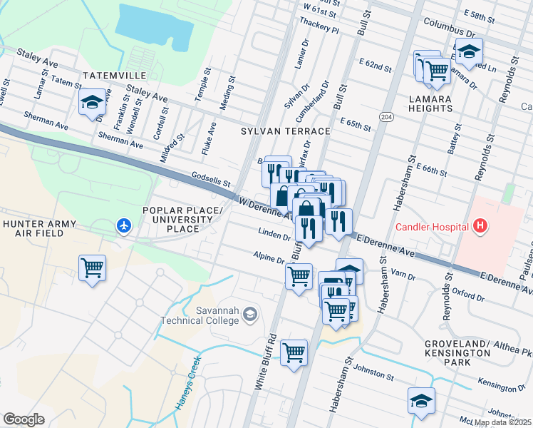 101 West DeRenne Avenue, Savannah GA Walk Score