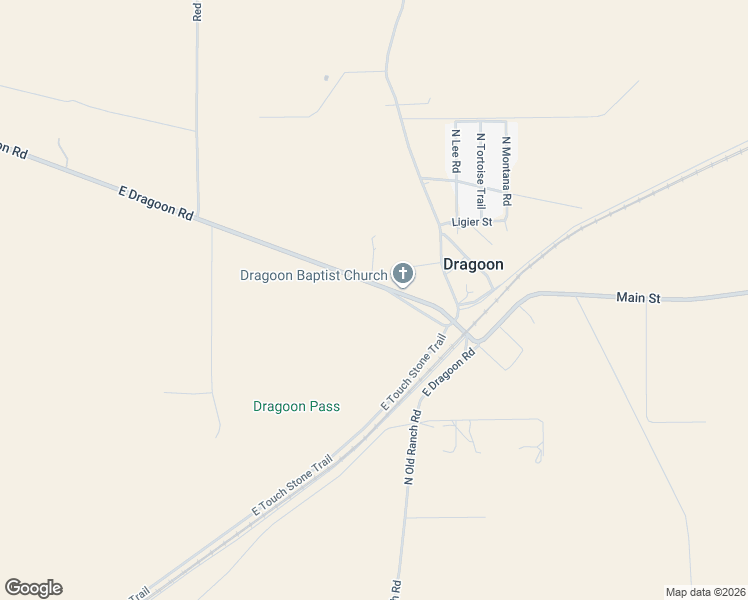 map of restaurants, bars, coffee shops, grocery stores, and more near 4743 Dragoon Road in Dragoon