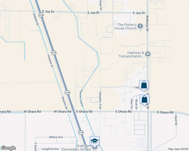 map of restaurants, bars, coffee shops, grocery stores, and more near 275 Lipps Road in Anthony
