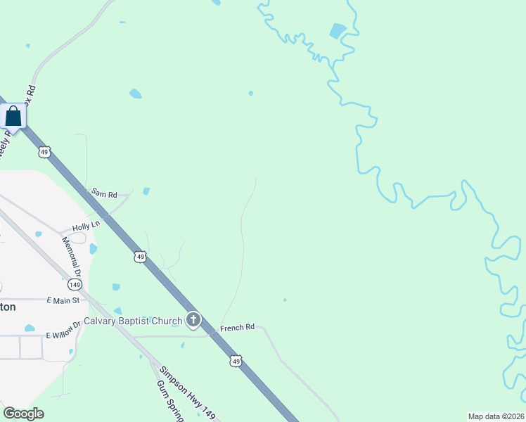 map of restaurants, bars, coffee shops, grocery stores, and more near 182 Jack Road in Braxton