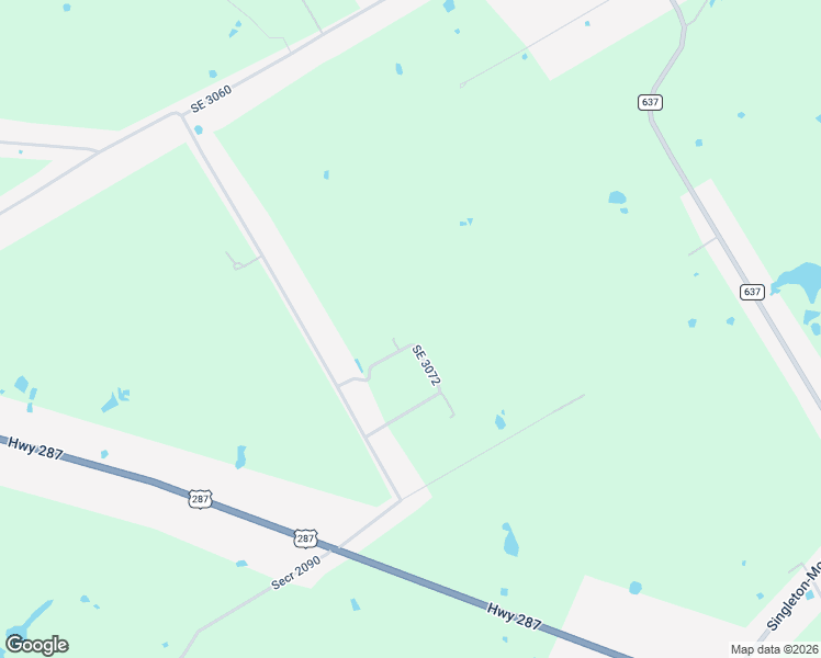map of restaurants, bars, coffee shops, grocery stores, and more near 233 Southeast County Road 3072 in Corsicana