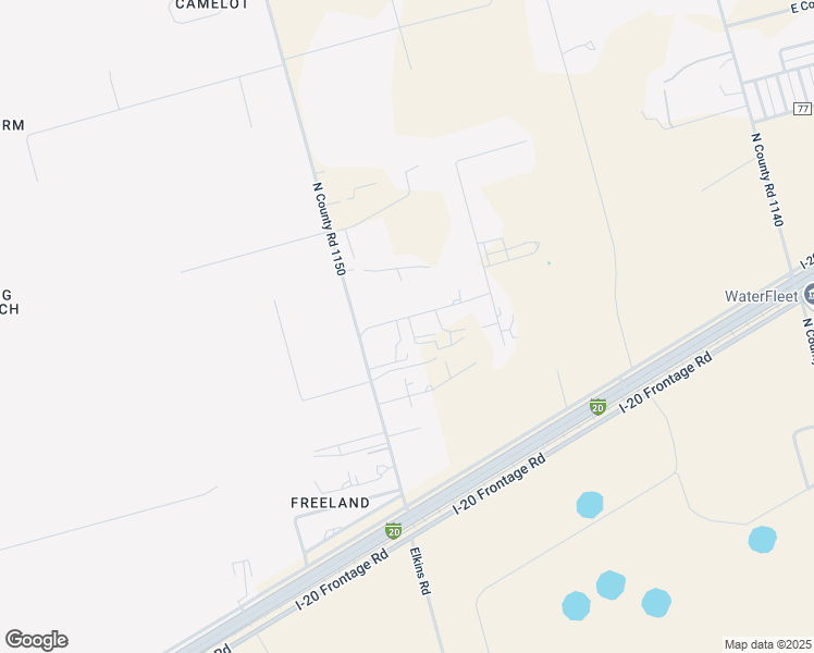 map of restaurants, bars, coffee shops, grocery stores, and more near East County Road 79 in Midland