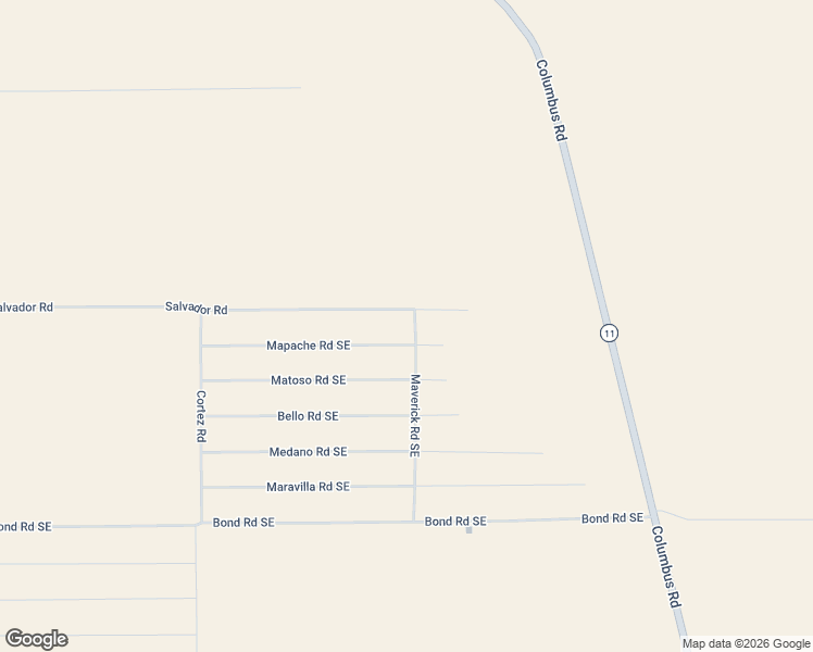 map of restaurants, bars, coffee shops, grocery stores, and more near Maverick Road Southeast in Deming