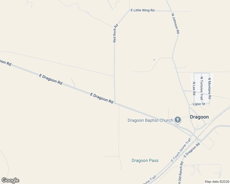 map of restaurants, bars, coffee shops, grocery stores, and more near 2001 Red Rock Road in Dragoon