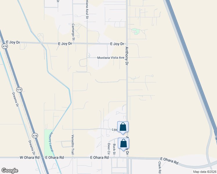 map of restaurants, bars, coffee shops, grocery stores, and more near 2025 Anthony Drive in Anthony