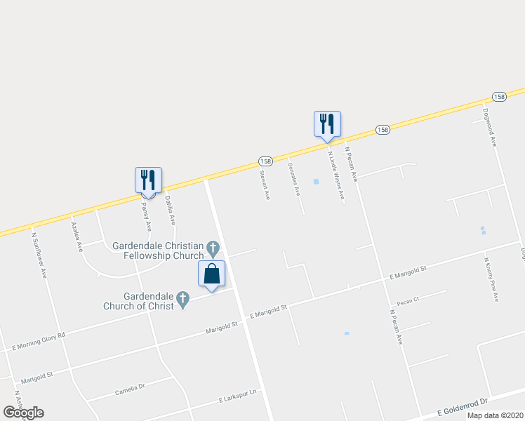 map of restaurants, bars, coffee shops, grocery stores, and more near 17032 North Hollyhock Avenue in Gardendale