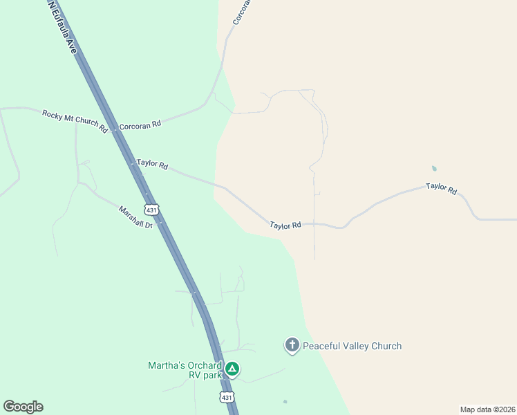 map of restaurants, bars, coffee shops, grocery stores, and more near 389 Taylor Road in Eufaula