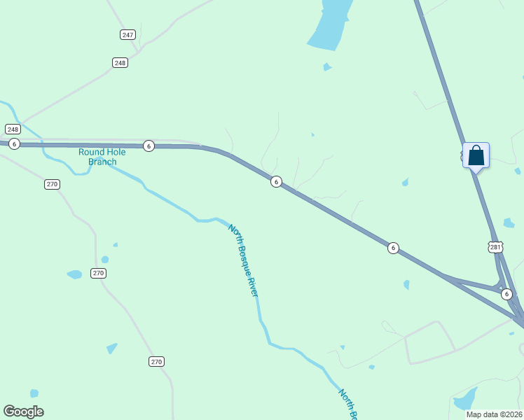 map of restaurants, bars, coffee shops, grocery stores, and more near 30270 Highway 6 in Hico