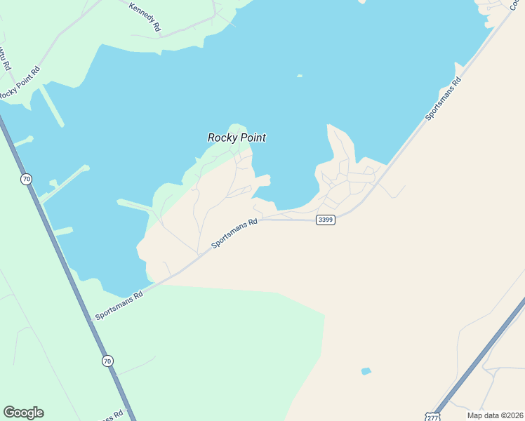 map of restaurants, bars, coffee shops, grocery stores, and more near Sportsmans Road in Blackwell