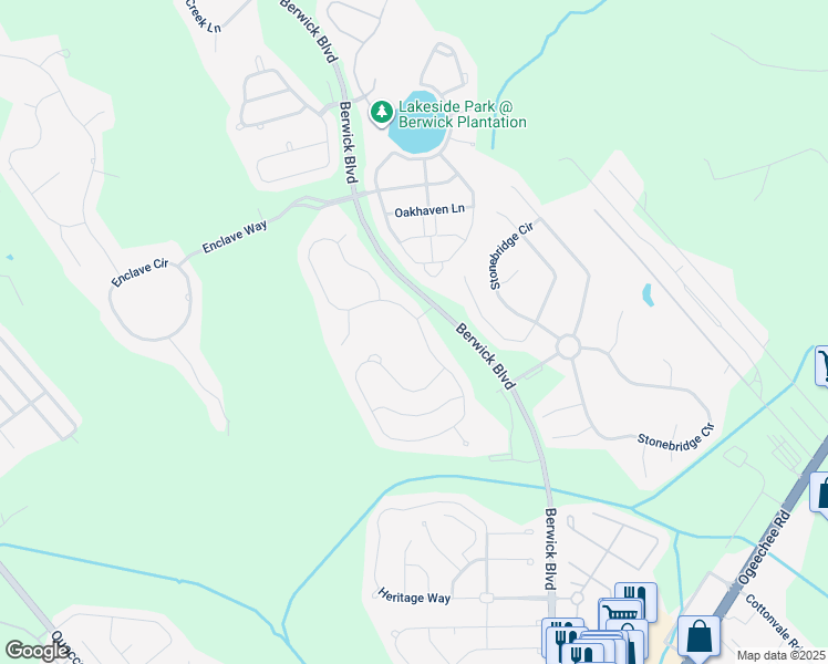 map of restaurants, bars, coffee shops, grocery stores, and more near 29 Carlisle Way in Savannah