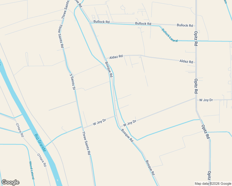 map of restaurants, bars, coffee shops, grocery stores, and more near Bosque Road in Anthony