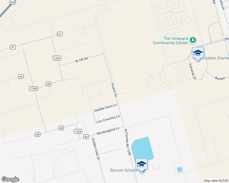 map of restaurants, bars, coffee shops, grocery stores, and more near Avalon Drive in Midland