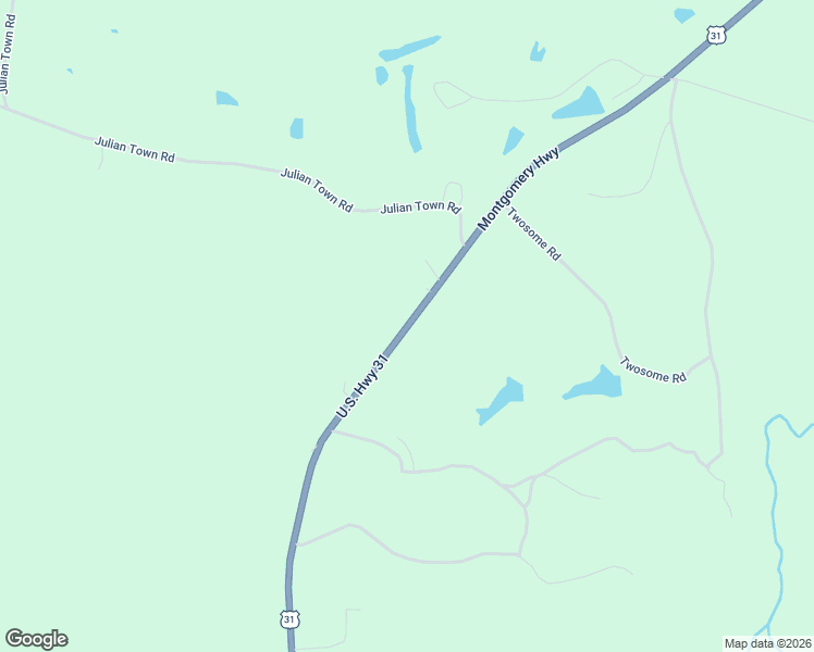 map of restaurants, bars, coffee shops, grocery stores, and more near Montgomery Highway in Letohatchee