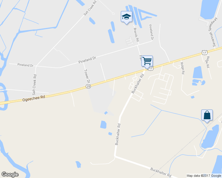 map of restaurants, bars, coffee shops, grocery stores, and more near 3 Barbour Drive in Savannah
