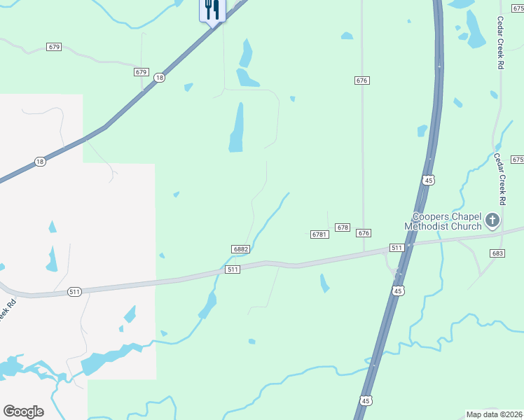 map of restaurants, bars, coffee shops, grocery stores, and more near 138 County Road 6882 in Quitman