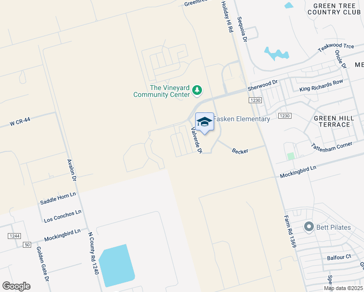 map of restaurants, bars, coffee shops, grocery stores, and more near 5806 Val Verde Drive in Midland