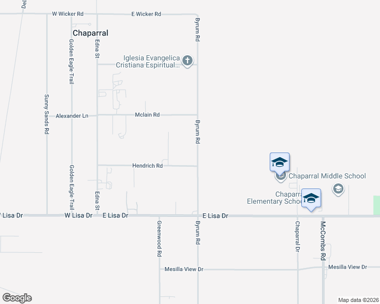 map of restaurants, bars, coffee shops, grocery stores, and more near 124 Hendrich Road in Chaparral