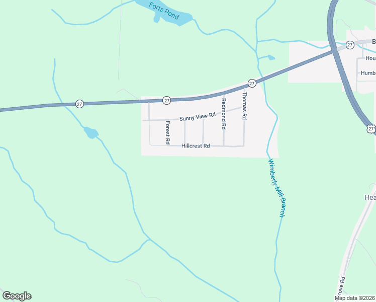 map of restaurants, bars, coffee shops, grocery stores, and more near 179 Hillcrest Road in Lumpkin