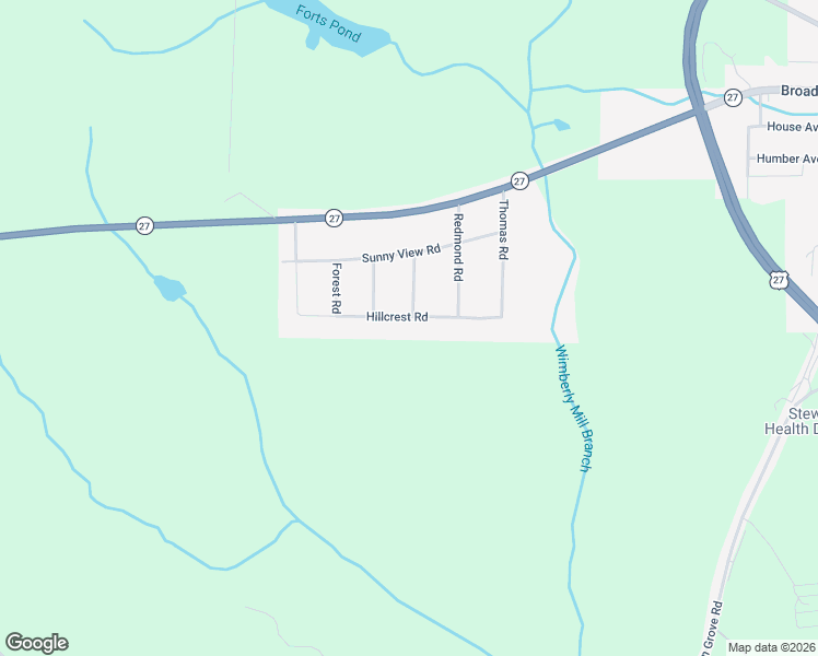 map of restaurants, bars, coffee shops, grocery stores, and more near 179 Hillcrest Road in Lumpkin