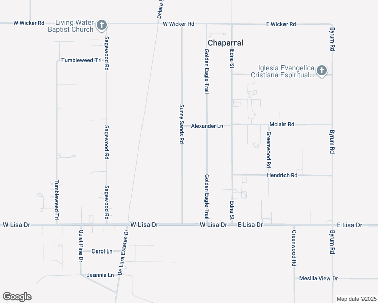 map of restaurants, bars, coffee shops, grocery stores, and more near 599-671 Sunny Sands St in Chaparral