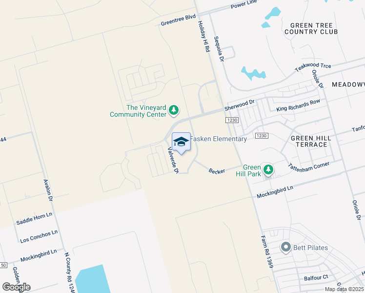 map of restaurants, bars, coffee shops, grocery stores, and more near 5806 Valverde Drive in Midland