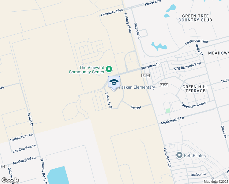 map of restaurants, bars, coffee shops, grocery stores, and more near 5806 Val Verde Drive in Midland
