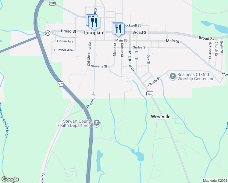 map of restaurants, bars, coffee shops, grocery stores, and more near in Lumpkin