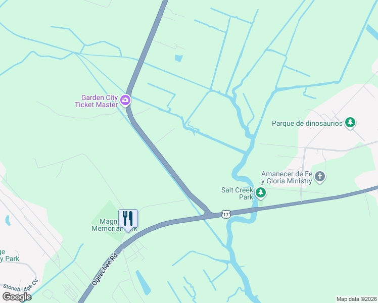 map of restaurants, bars, coffee shops, grocery stores, and more near 1116 Dean Forest Road in Savannah
