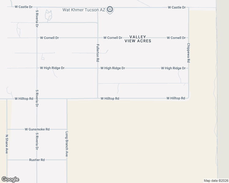 map of restaurants, bars, coffee shops, grocery stores, and more near 12450 West Hilltop Road in Tucson